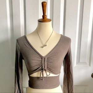 Gym long sleeve crop top